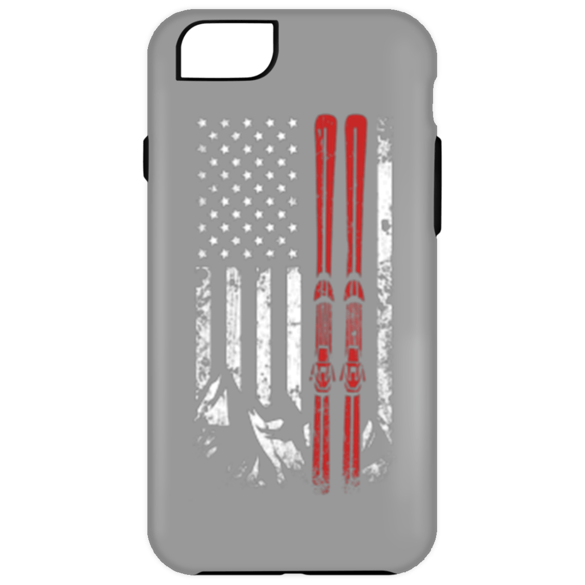 USA Ski Flag Phone Cases - Powderaddicts