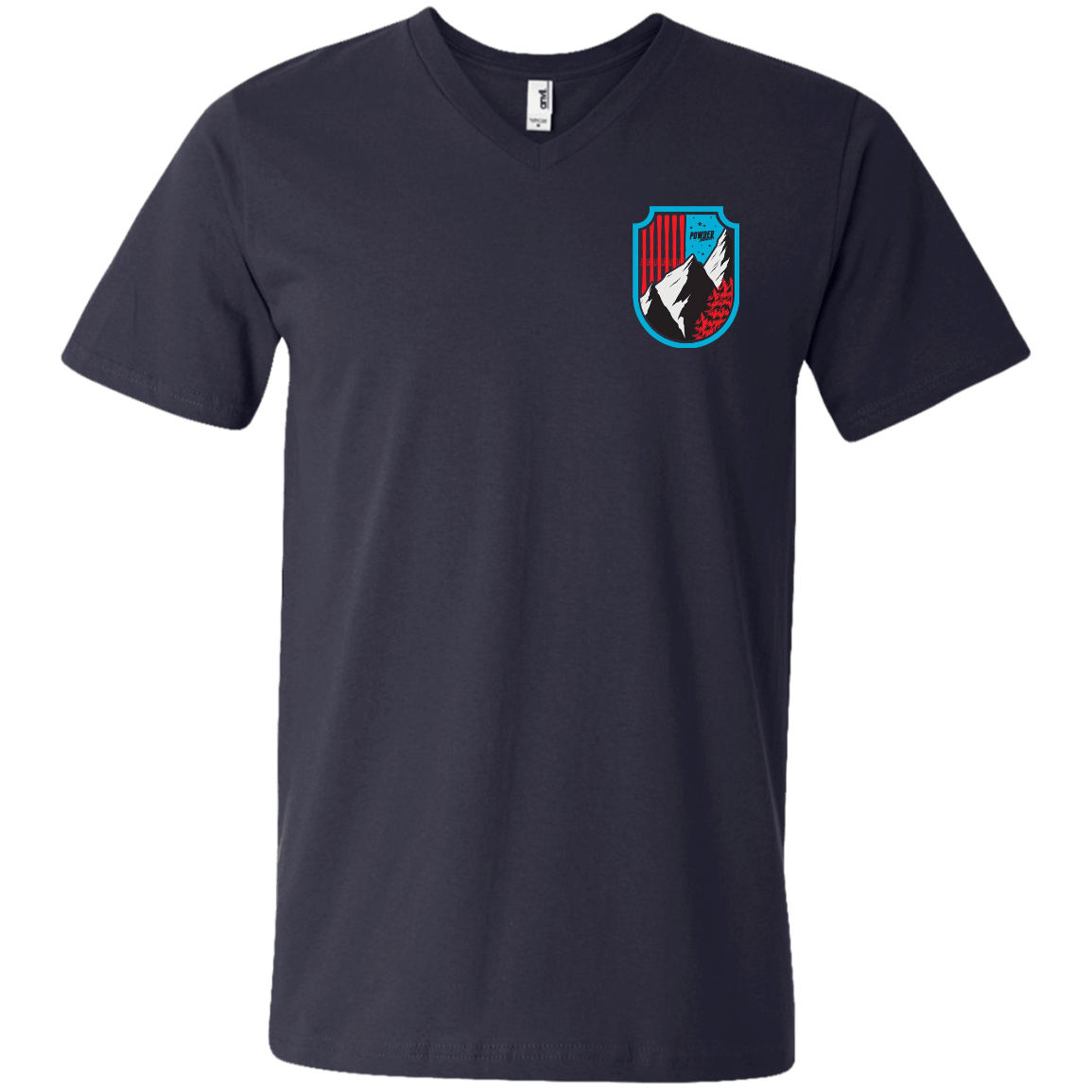 Ski Flag Men's Tees and V-Neck - Powderaddicts
