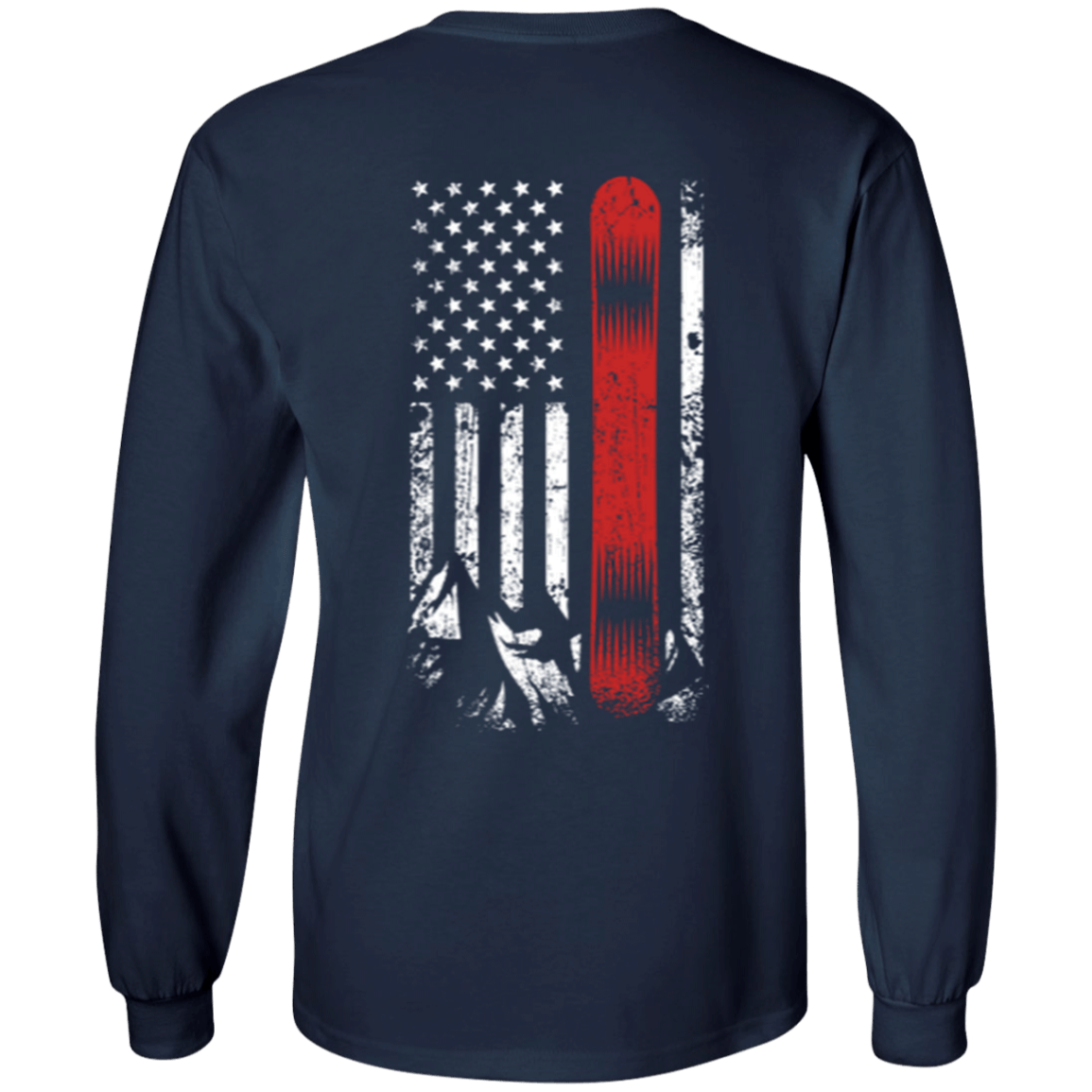 USA Snowboard Flag Youth Long Sleeves - Powderaddicts