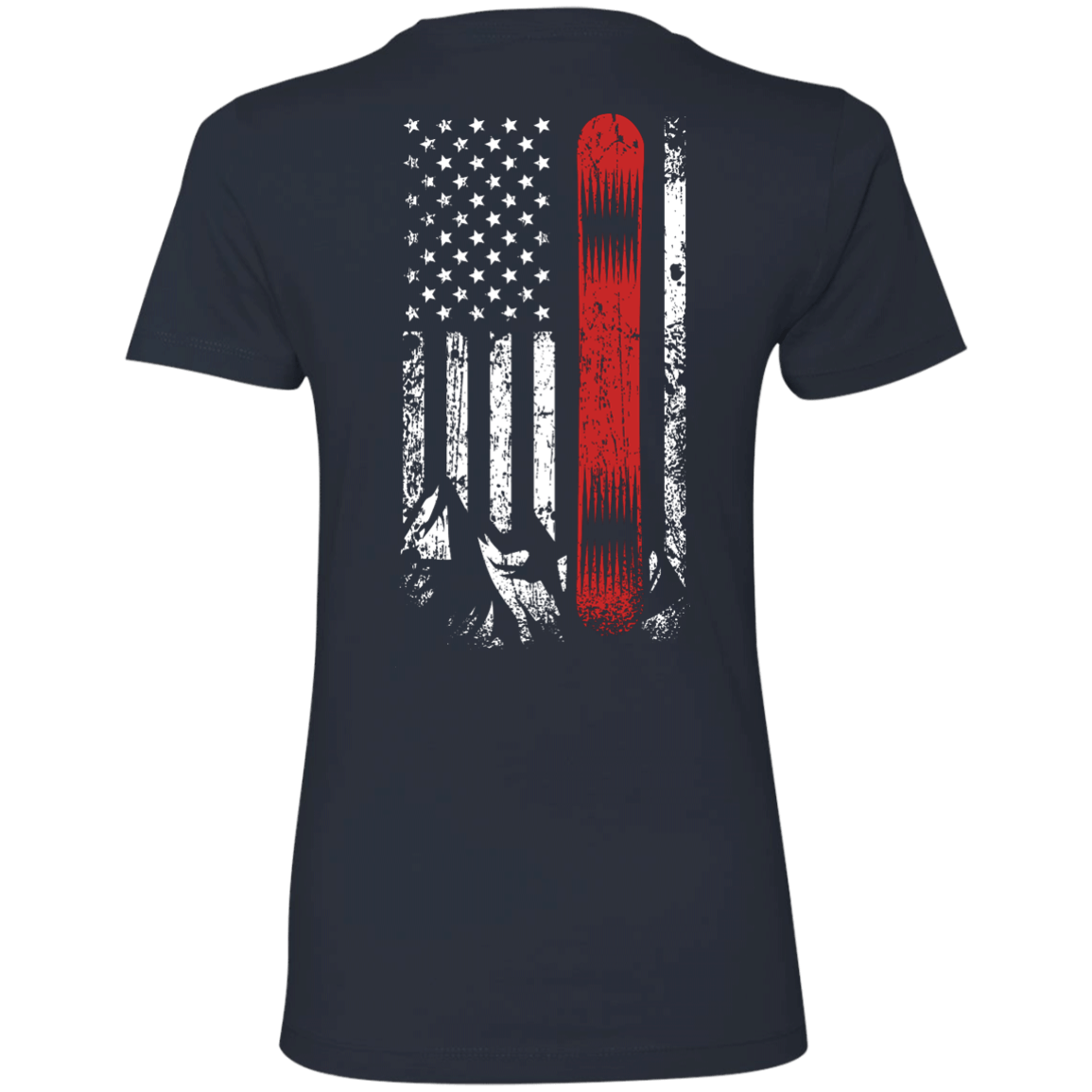 USA Snowboard Flag Ladies Tees - Powderaddicts