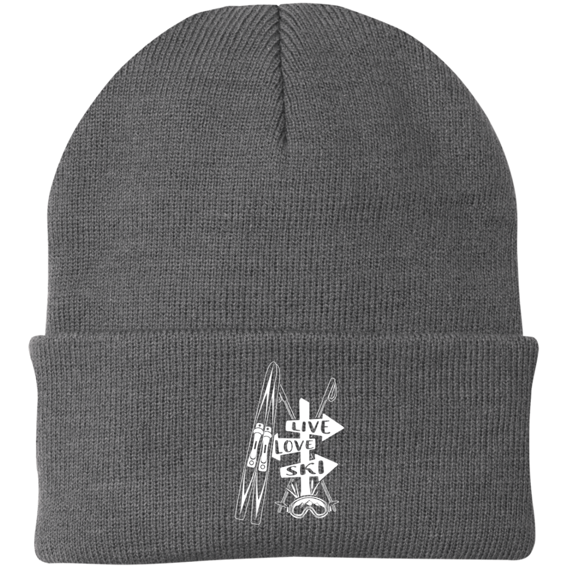 Live Love Ski Knit Cap - Powderaddicts