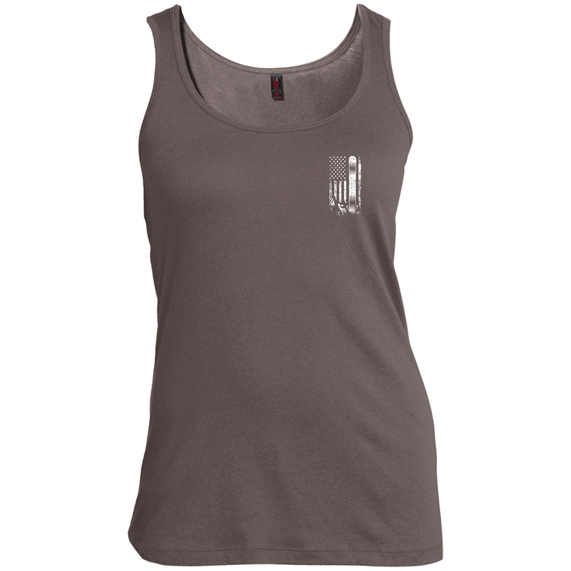 USA Snowboard Flag Tank Tops - Powderaddicts