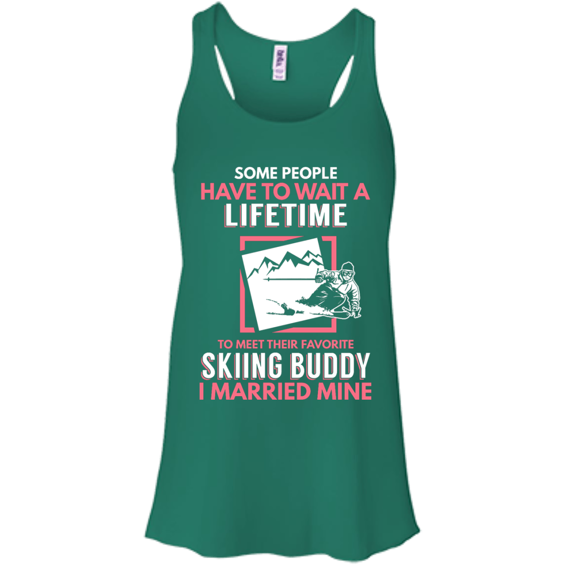 Skiing Mom Buddy - I Married Mine Tank Tops - Powderaddicts