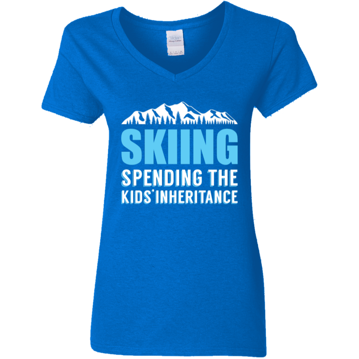 Skiing Spending The Kids Inheritance Ladies Tees - Powderaddicts