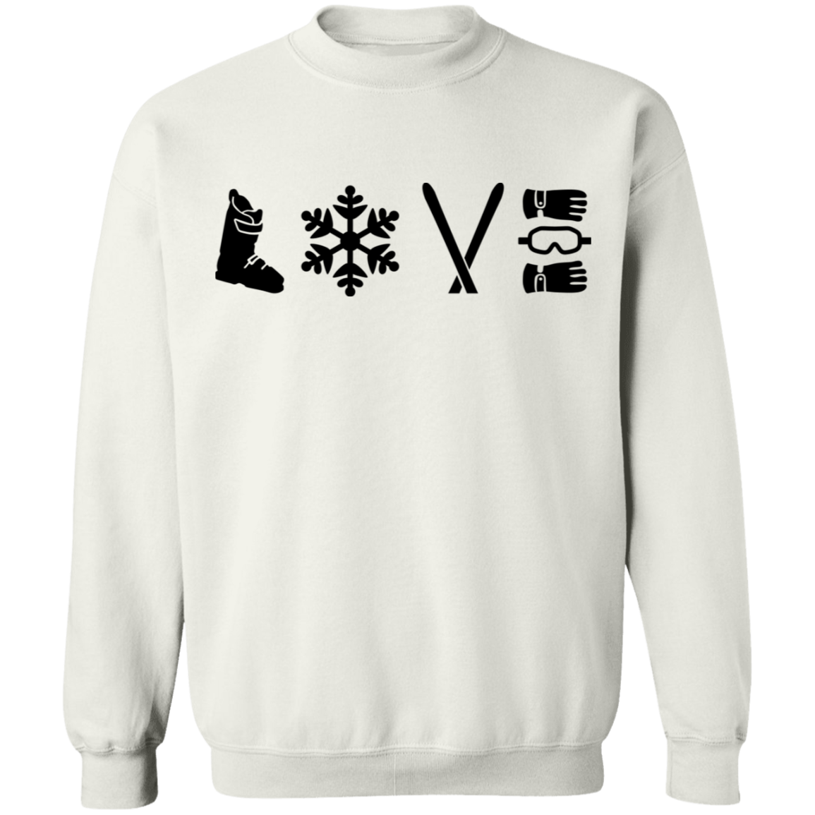 Love Ski Men's Crewneck Pullover Sweatshirt - Powderaddicts