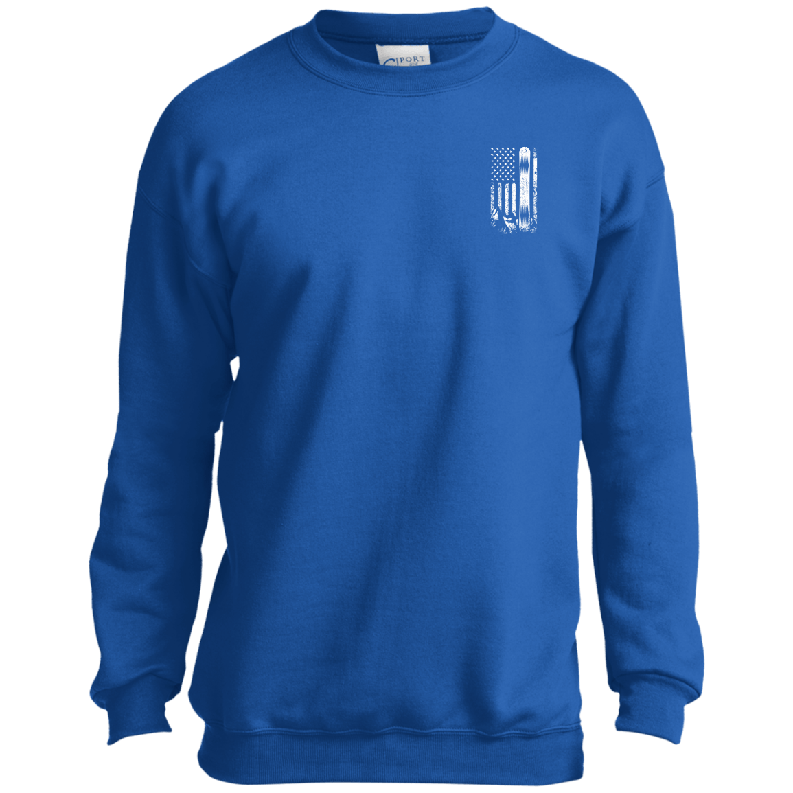 USA Snowboard Flag Youth Long Sleeves - Powderaddicts