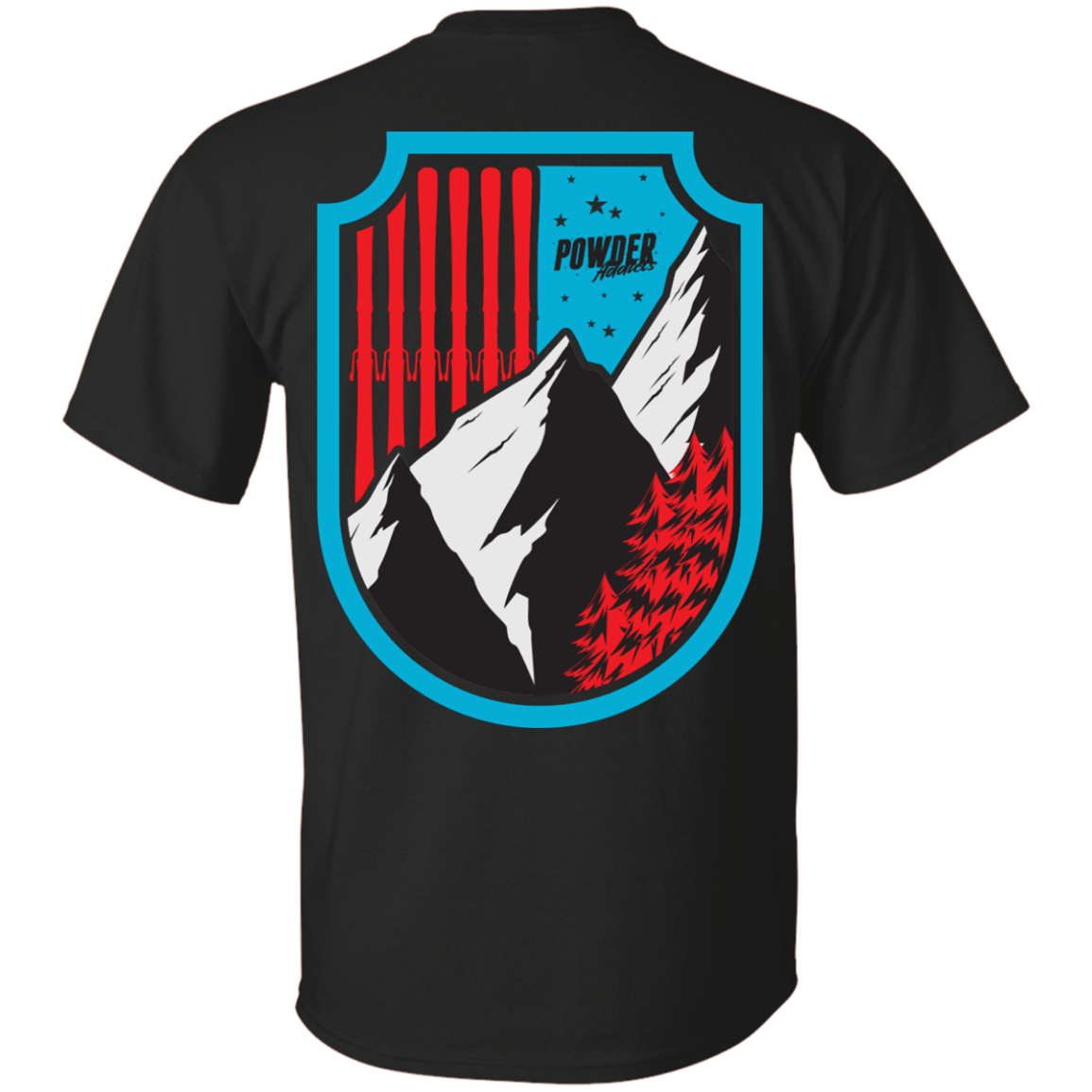 Ski Flag Men's Tees and V-Neck - Powderaddicts