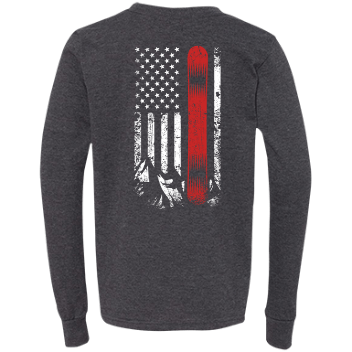 USA Snowboard Flag Youth Long Sleeves - Powderaddicts
