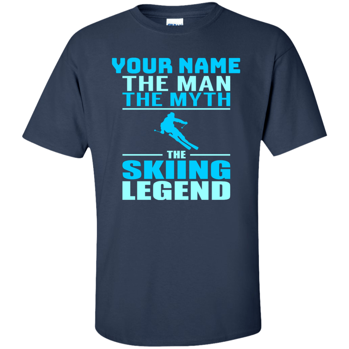 Personalized The Man The Myth The Skiing Legend Tees - Powderaddicts
