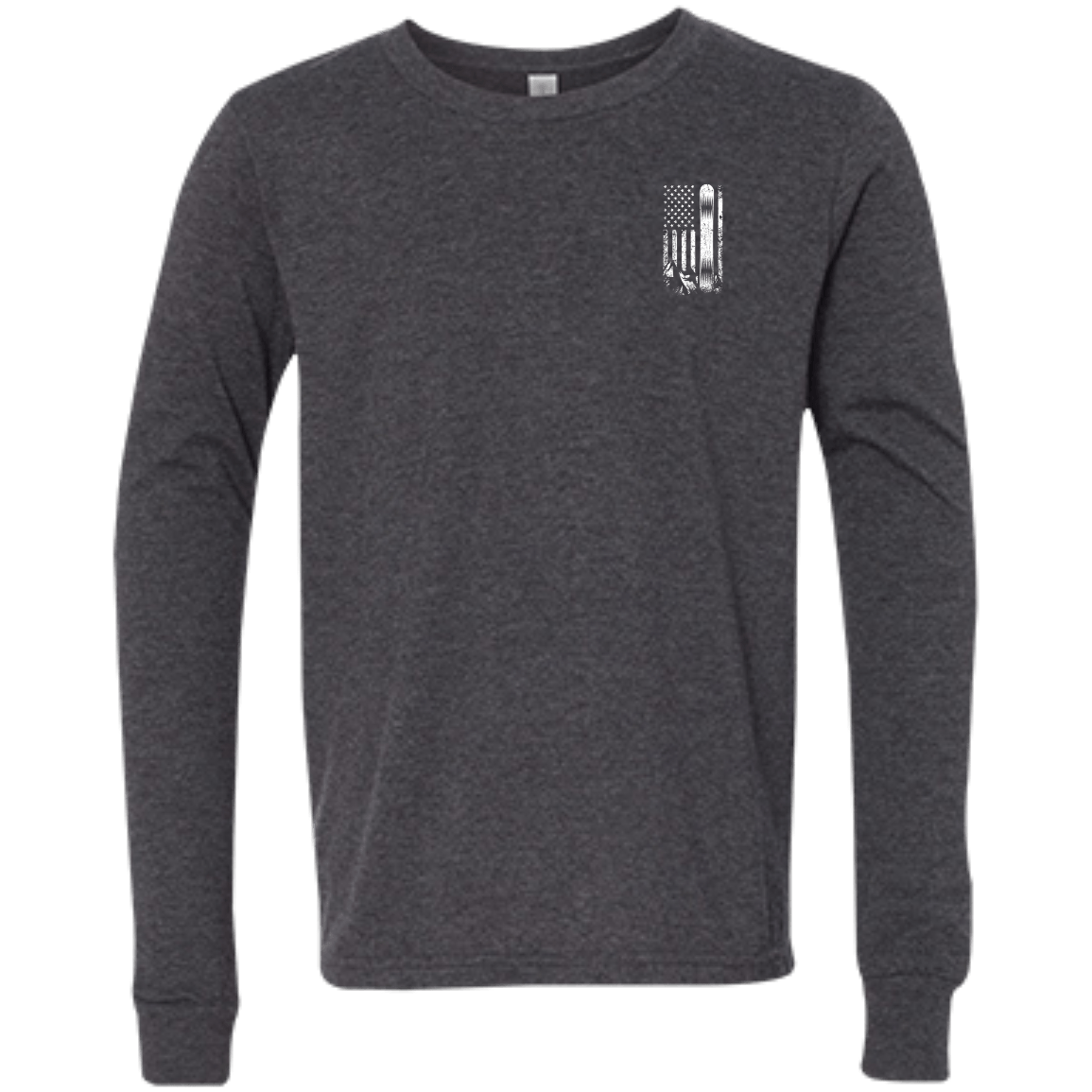 USA Snowboard Flag Youth Long Sleeves - Powderaddicts