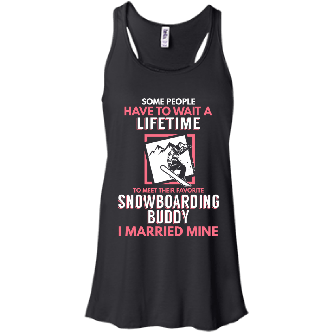 Snowboarding Mom Buddy - I Married Mine Tank Tops - Powderaddicts