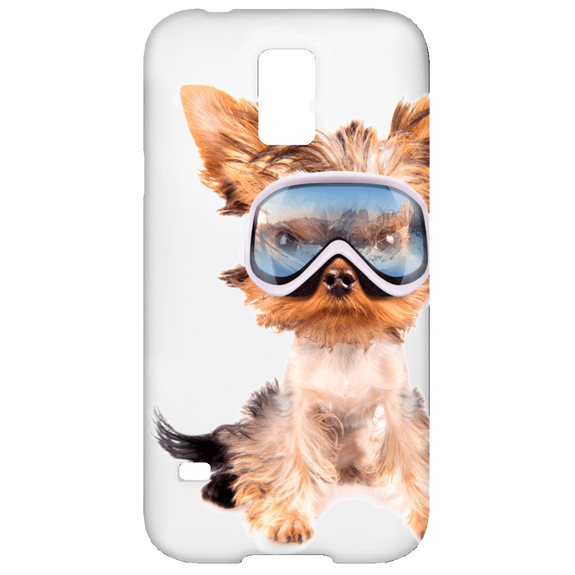 Yorkie Skier Phone Cases - Powderaddicts