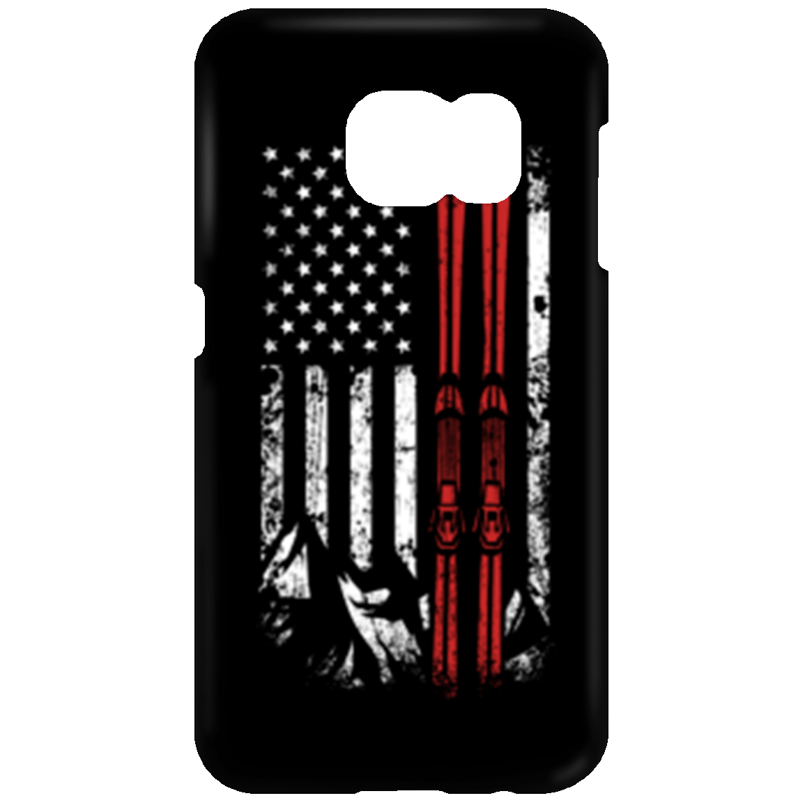 USA Ski Flag Phone Cases - Powderaddicts
