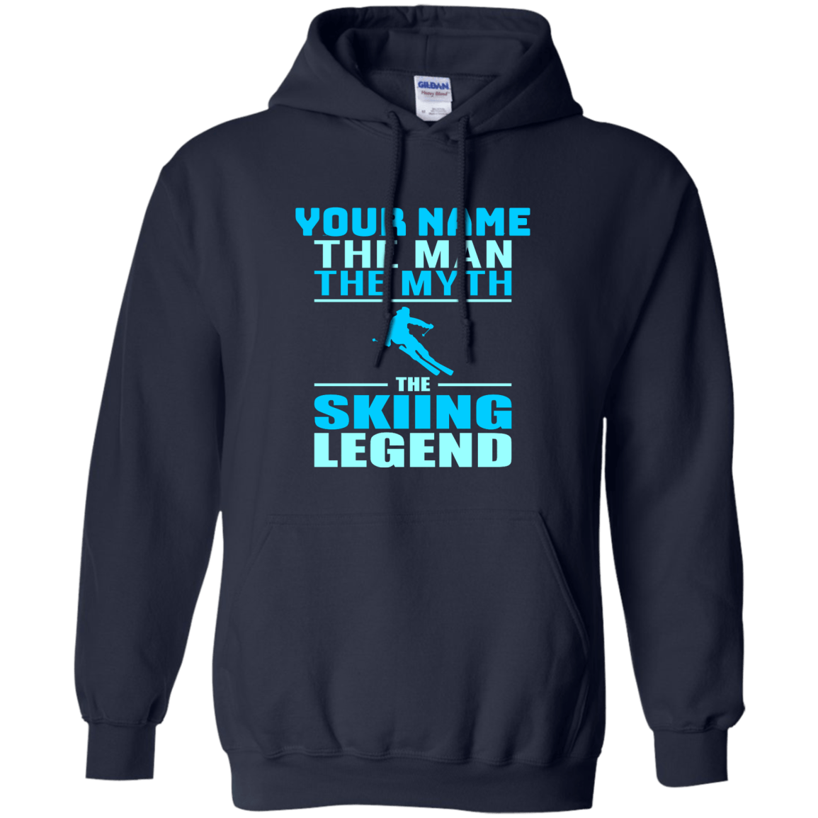 Personalized The Man The Myth The Skiing Legend Hoodies - Powderaddicts