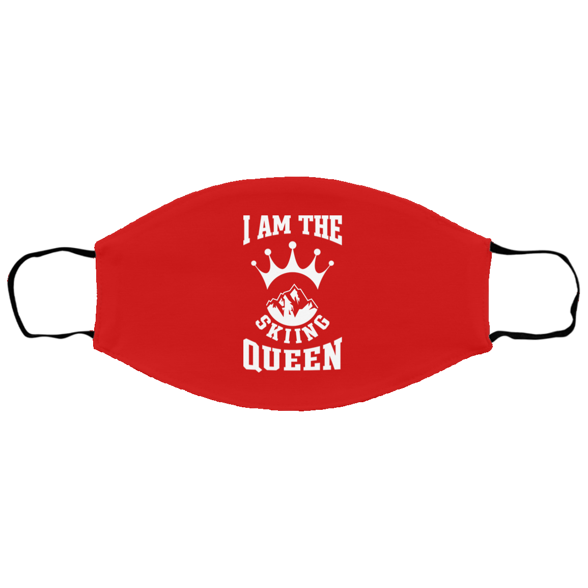 I Am The Skiing Queen Youth Face Mask - Powderaddicts