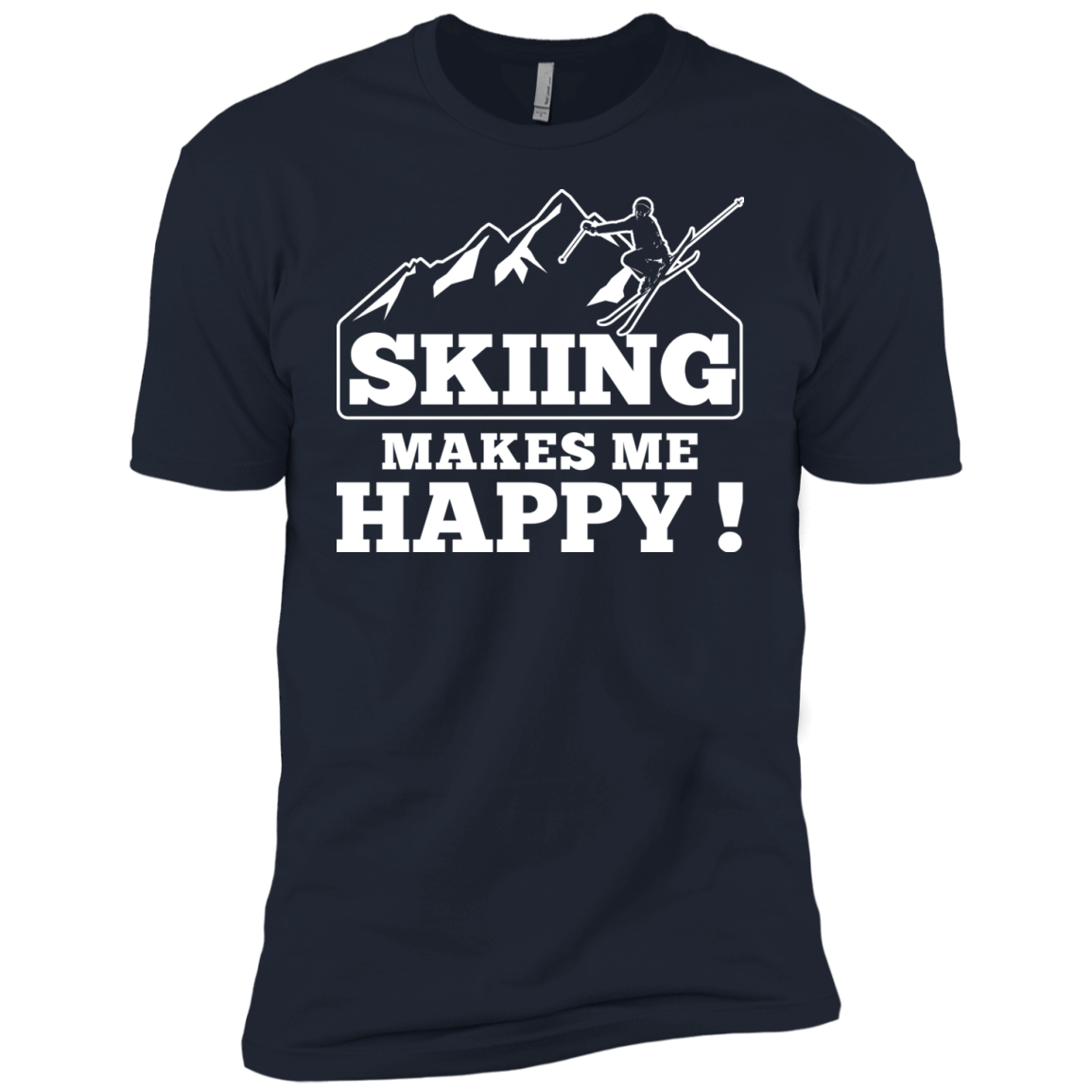 Skiing Makes Me Happy Youth T-Shirt - Powderaddicts