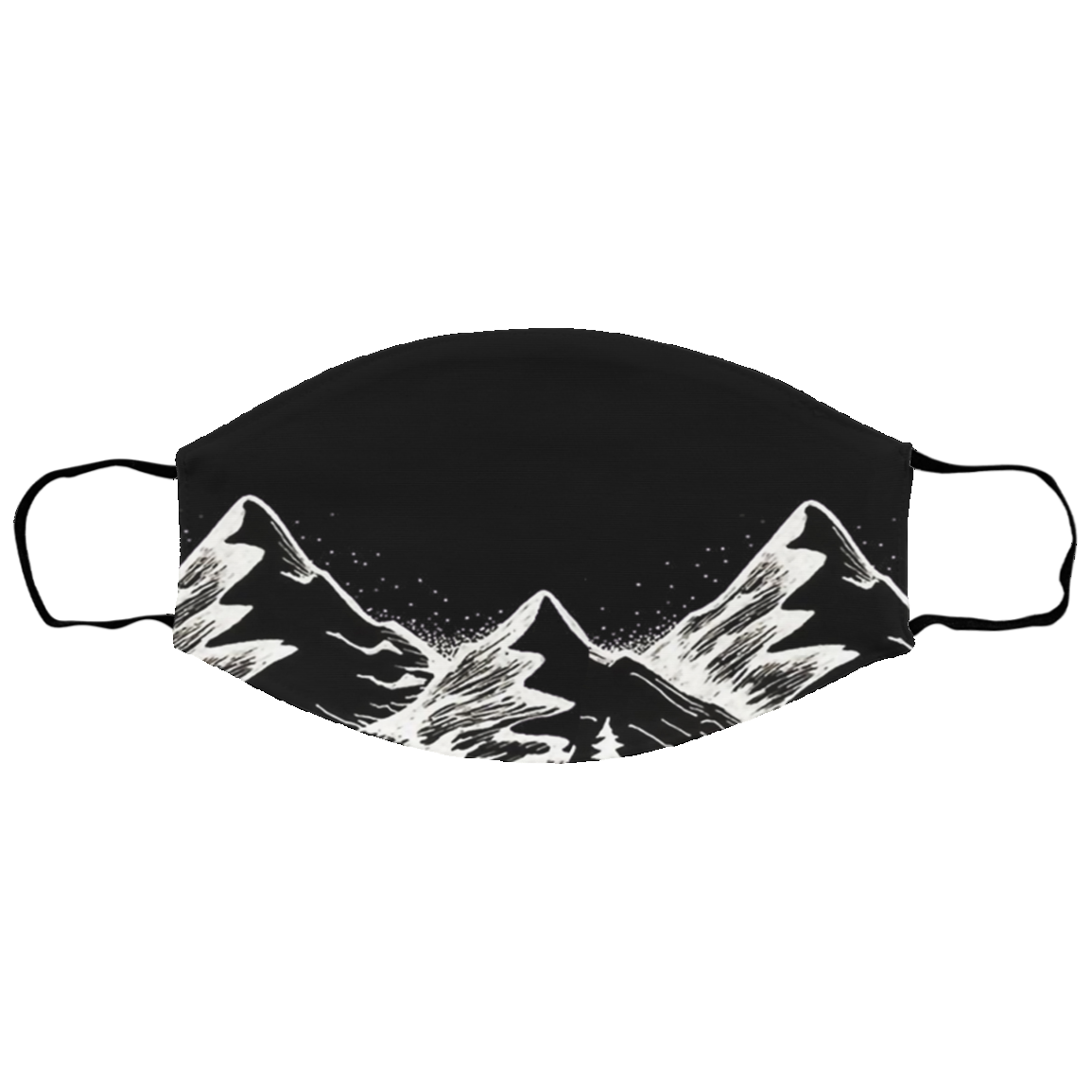 Black Mountains Adult Face Mask - Powderaddicts
