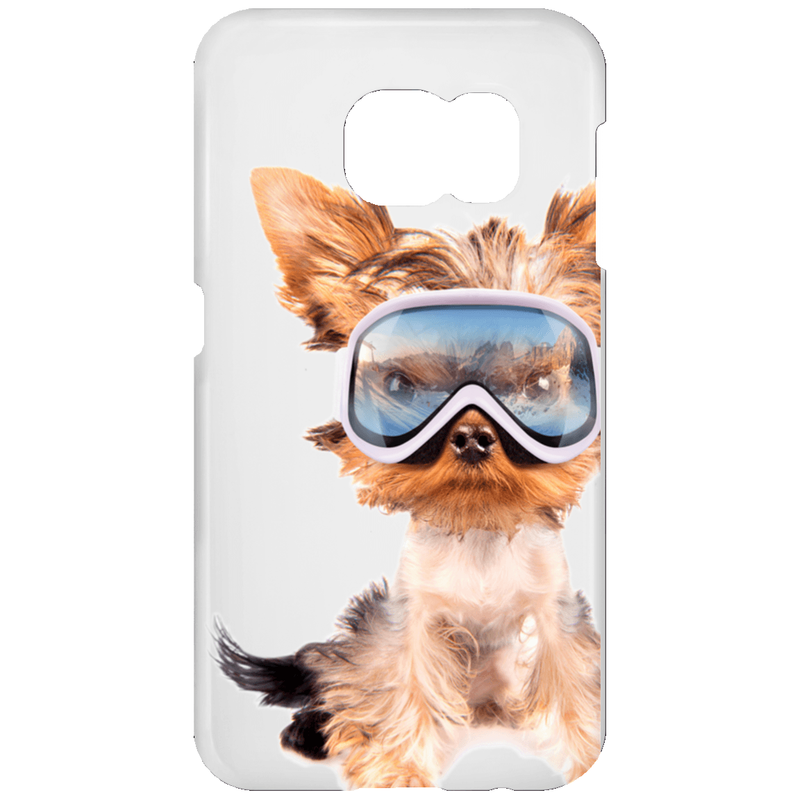 Yorkie Skier Phone Cases - Powderaddicts