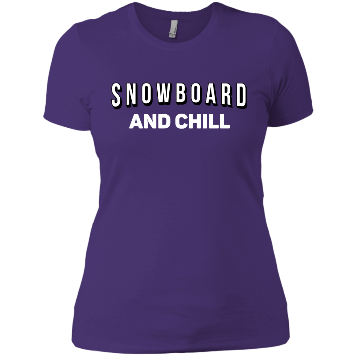 Snowboard and Chill Ladies Tees and V-Neck - Powderaddicts