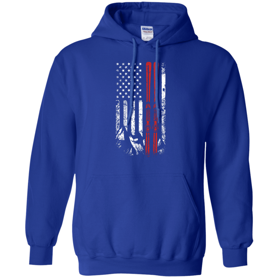 USA Ski Flag Front - Powderaddicts