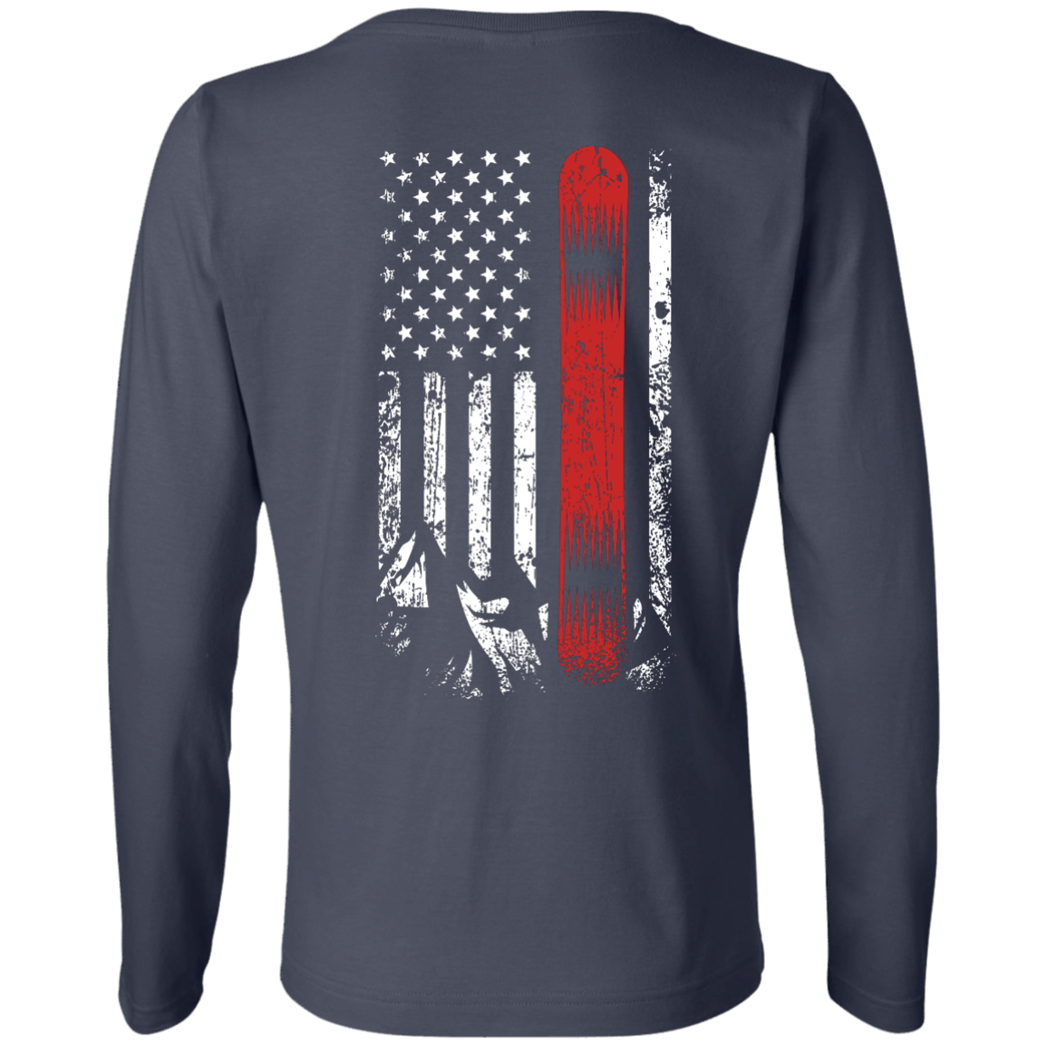 USA Snowboard Flag Long Sleeves - Powderaddicts