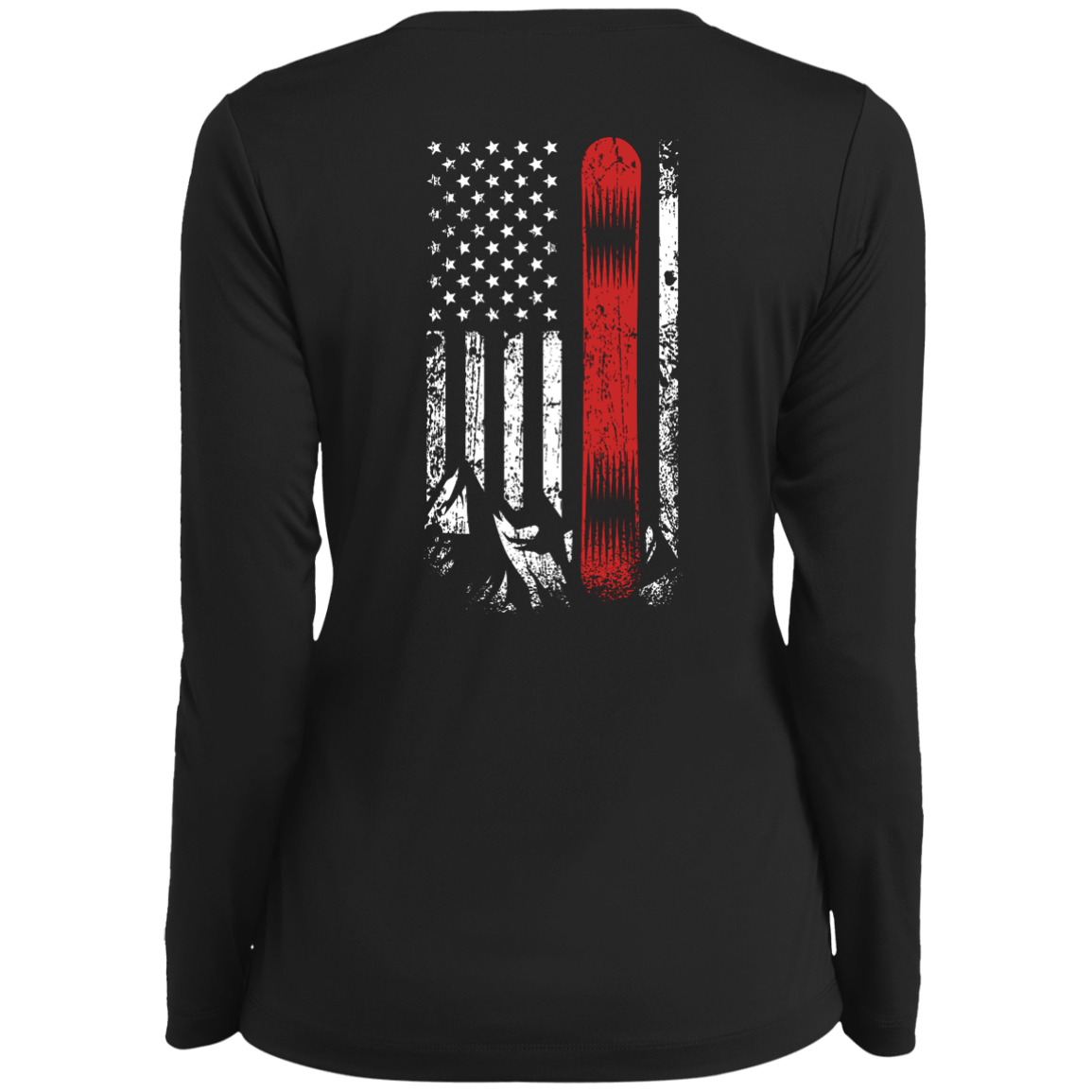 USA Snowboard Flag Long Sleeves - Powderaddicts