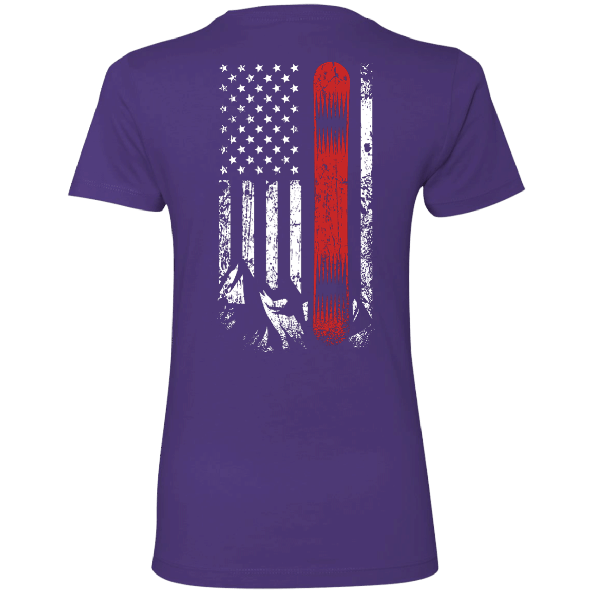 USA Snowboard Flag Ladies Tees - Powderaddicts