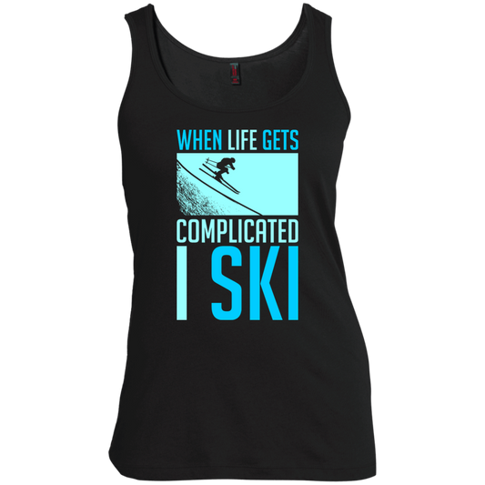 When Life Gets Complicated I Ski Tank Tops - Powderaddicts