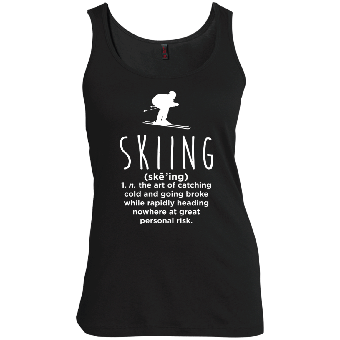 Skiing Definition Tank Tops - Powderaddicts