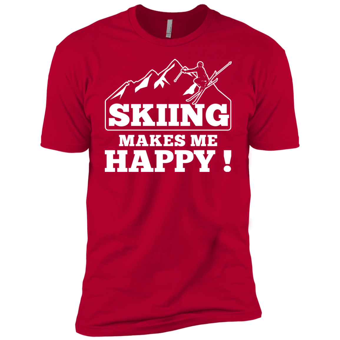 Skiing Makes Me Happy Youth T-Shirt - Powderaddicts