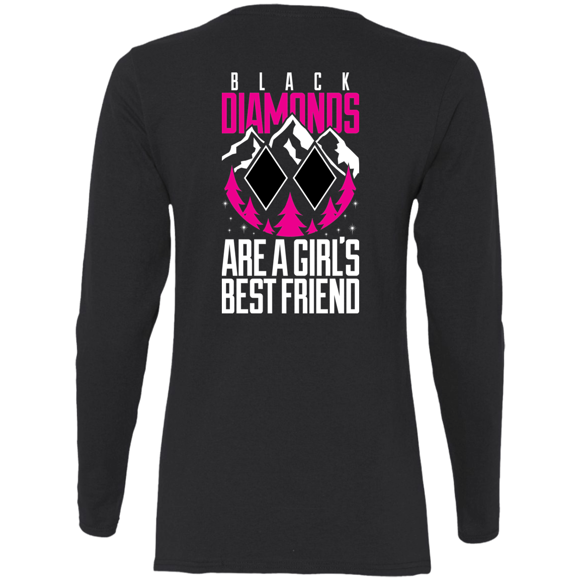 Black Diamonds Are Girl's Best Friend - Long Sleeves - Powderaddicts