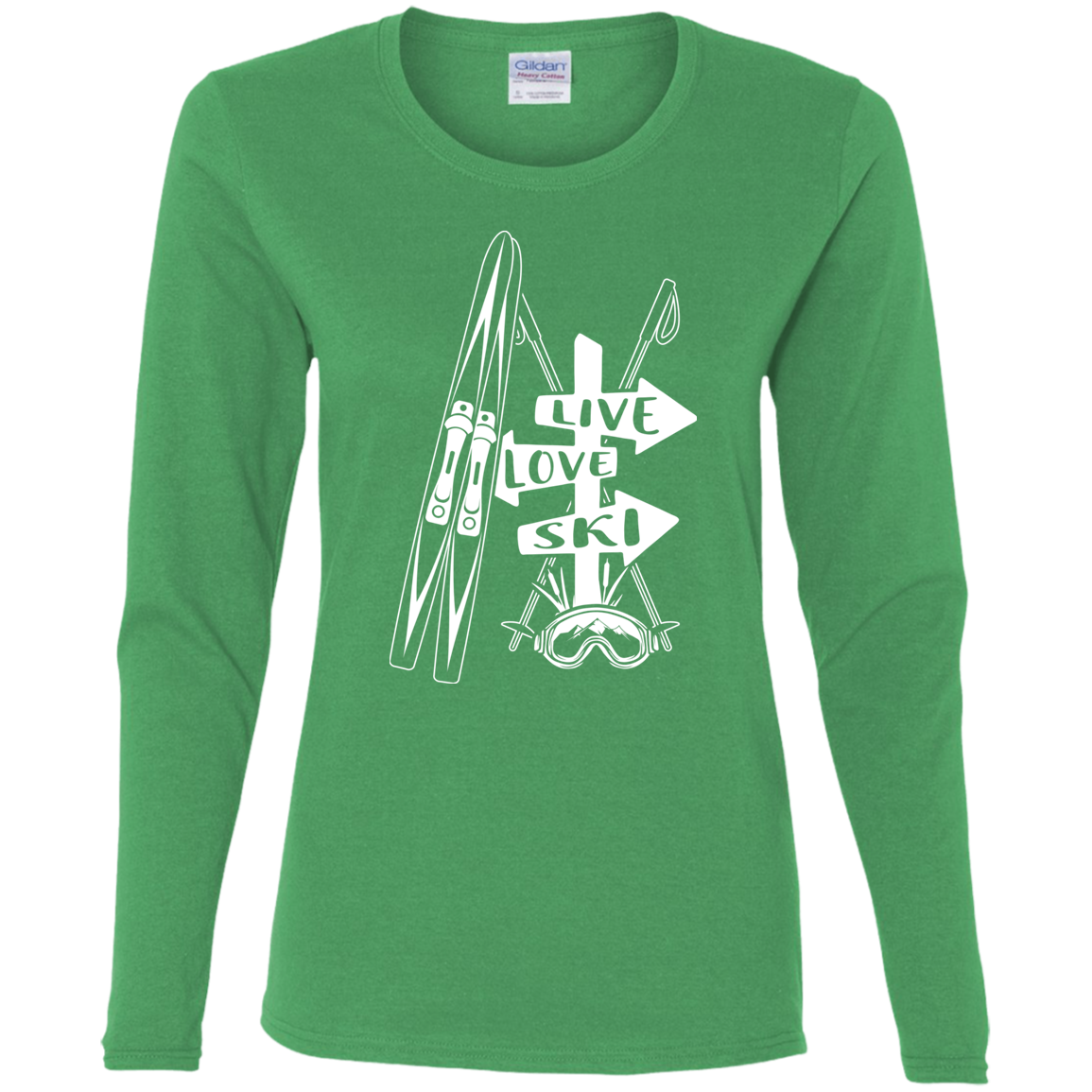 Live Love Ski Purple Sport-Tek Ladies Round Neck T-Shirt - Powderaddicts