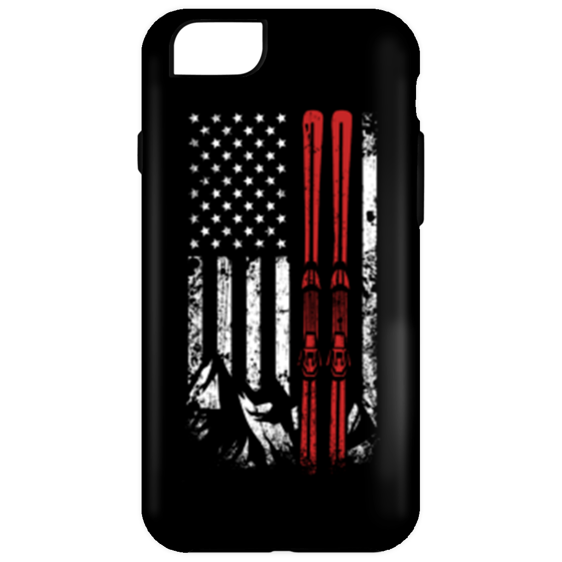 USA Ski Flag Phone Cases - Powderaddicts