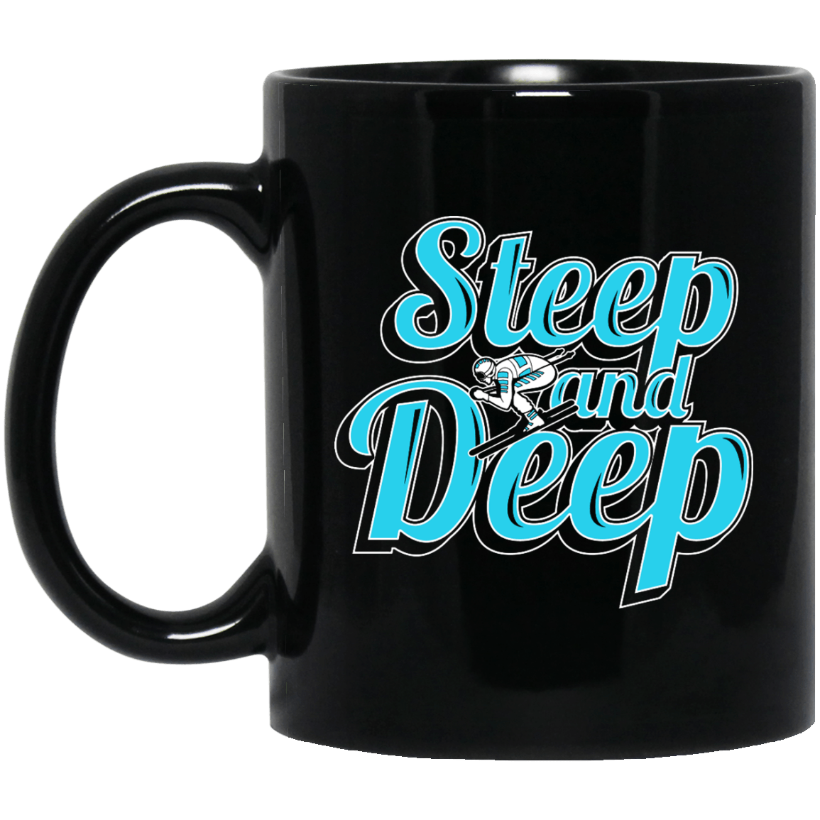 Steep And Deep Black Mug - Powderaddicts