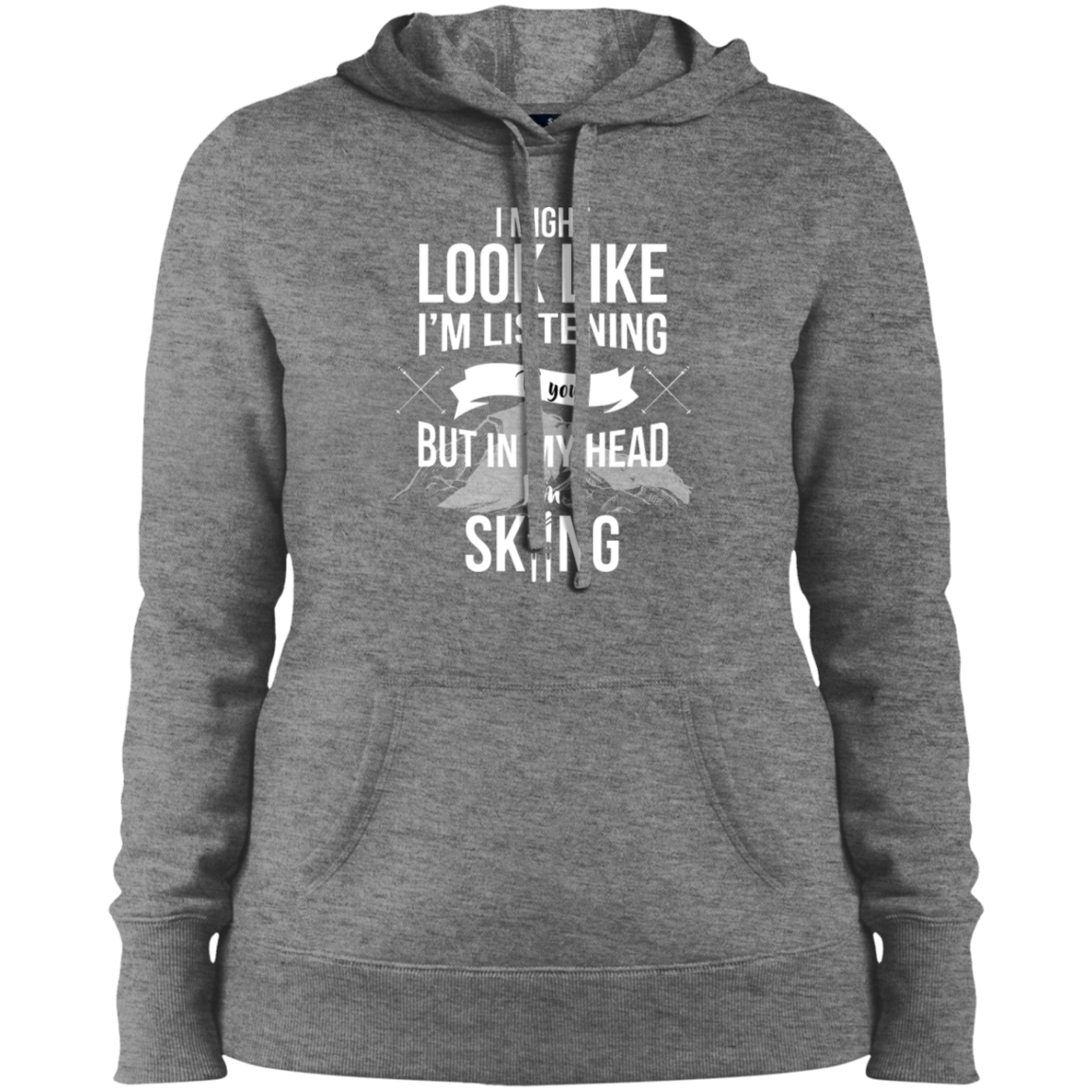 Skiing Ladies' Pullover Hooded Sweatshirt - Powderaddicts