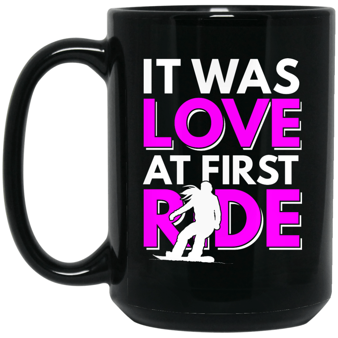 It Was Love At First Ride Black Mug - Powderaddicts