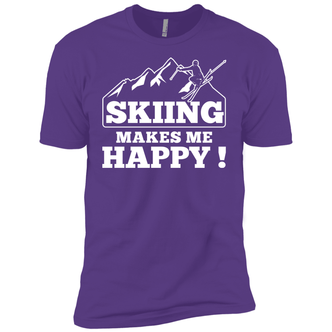 Skiing Makes Me Happy Youth T-Shirt - Powderaddicts
