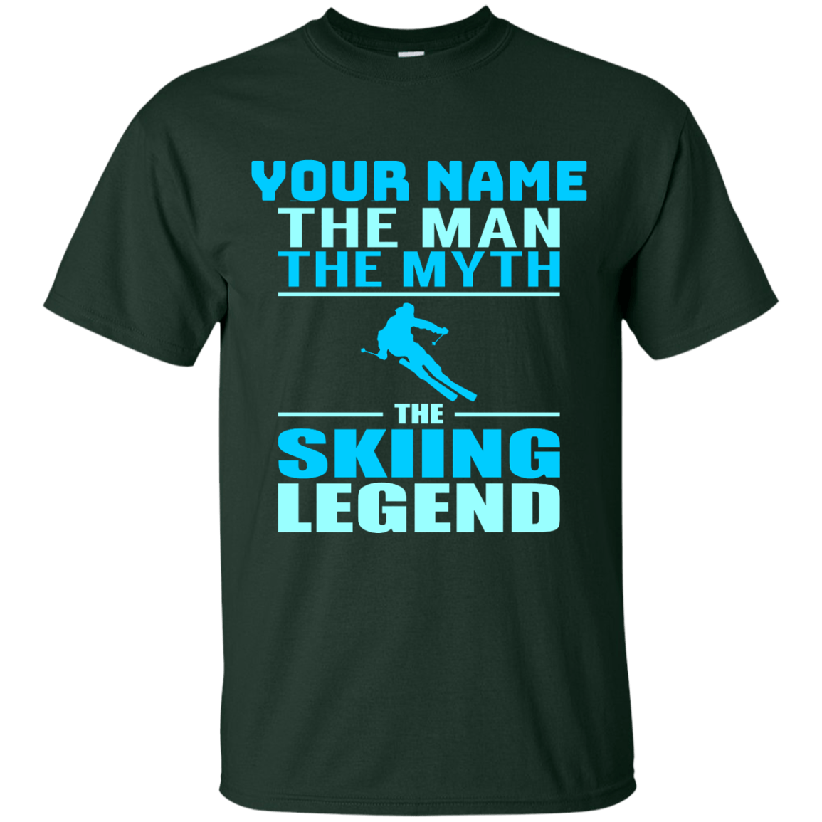 Personalized The Man The Myth The Skiing Legend Tees - Powderaddicts