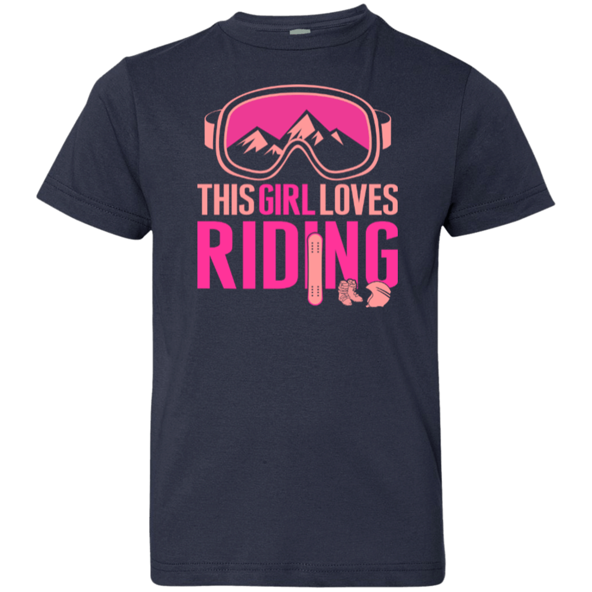 This Girl Loves Riding Youth Tees - Powderaddicts