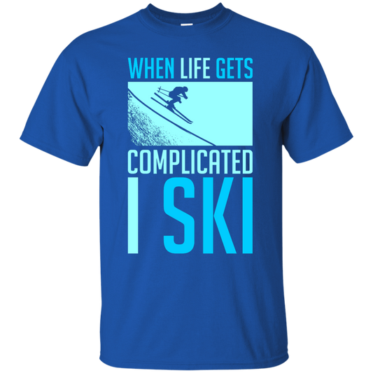 When Life Gets Complicated I Ski - Tees - Powderaddicts