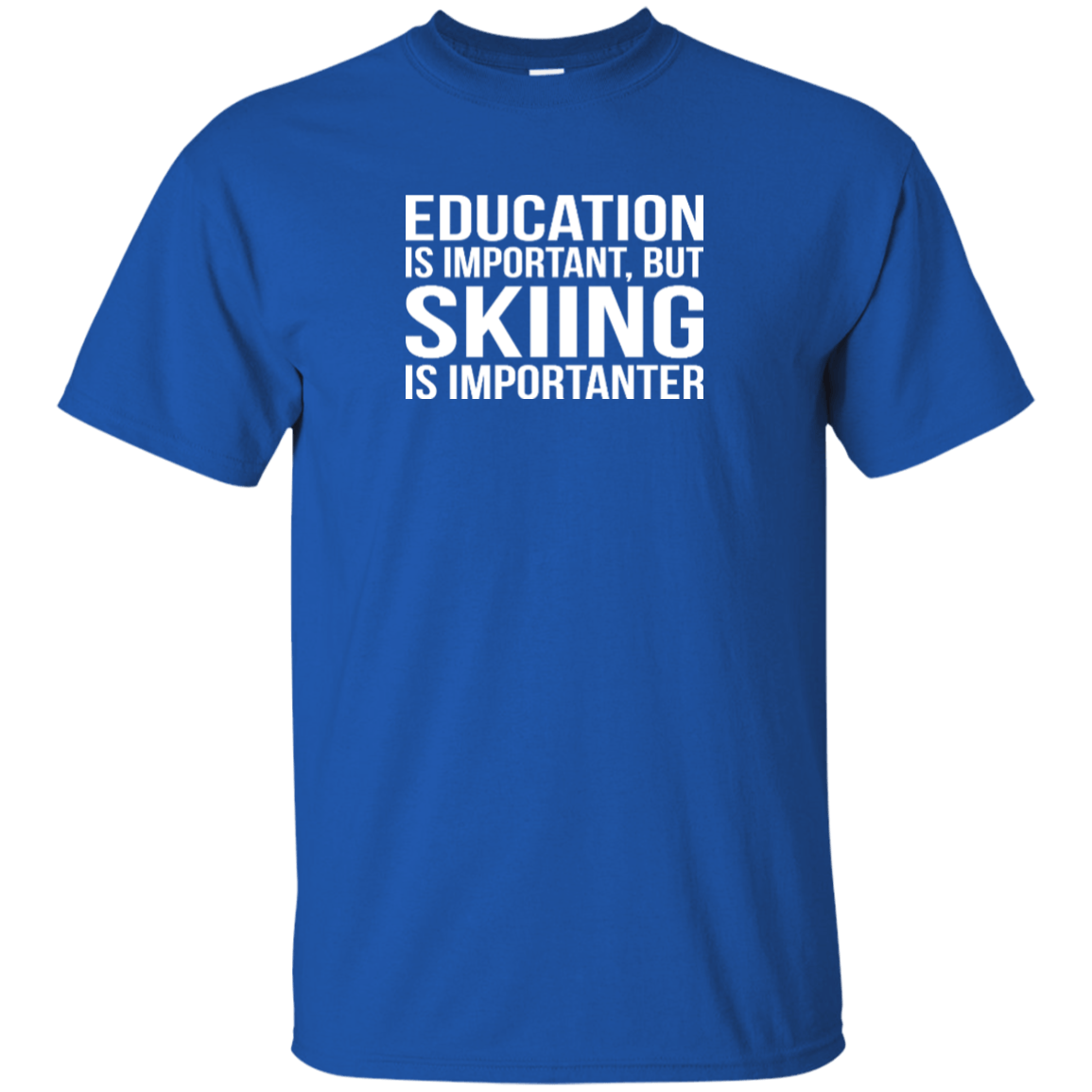 Education Is Important But Skiing Is Importanter Youth Tees - Powderaddicts