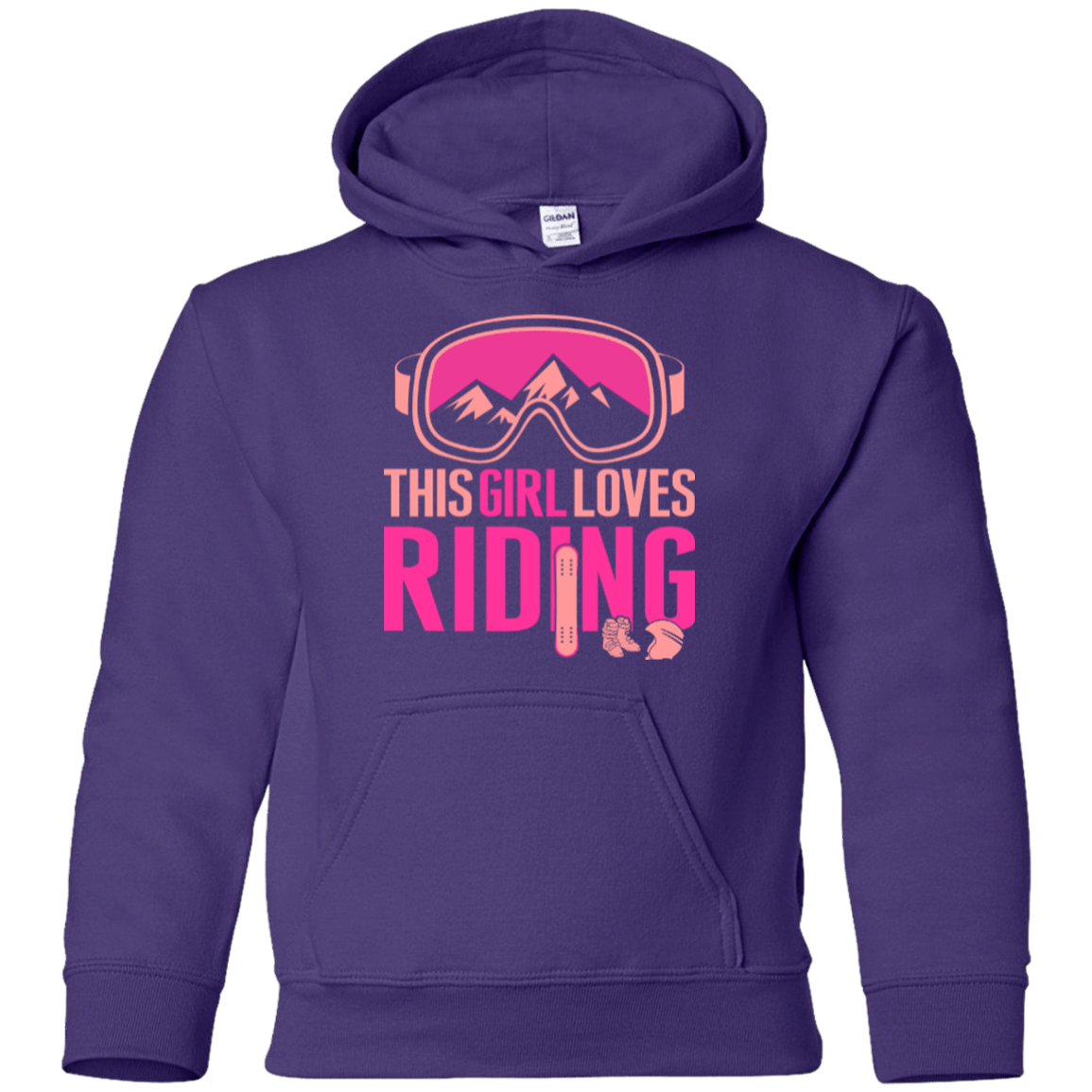 This Girl Loves Riding Youth Hoodies - Powderaddicts