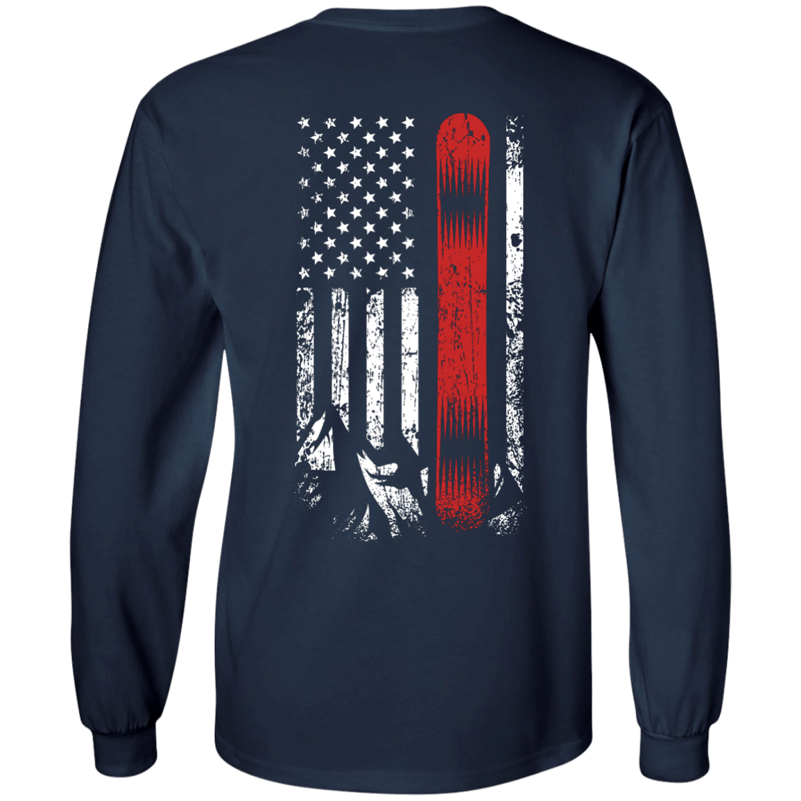 USA Snowboard Flag Long Sleeves - Powderaddicts