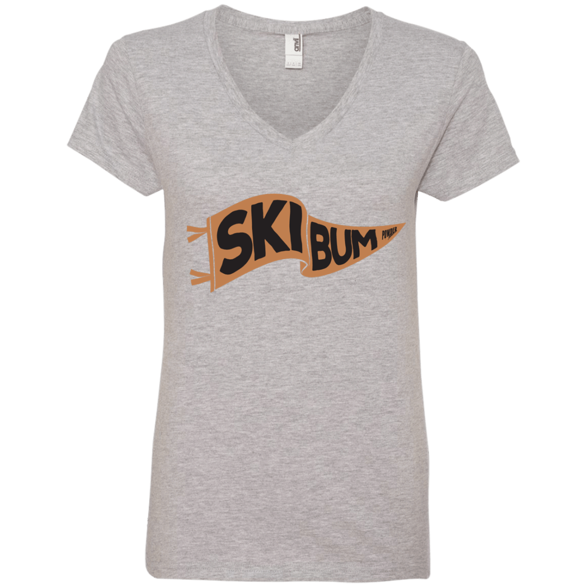 Ski Bum Ladies Tees and V-Neck - Powderaddicts