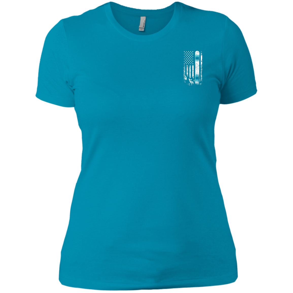 USA Snowboard Flag Ladies Tees - Powderaddicts