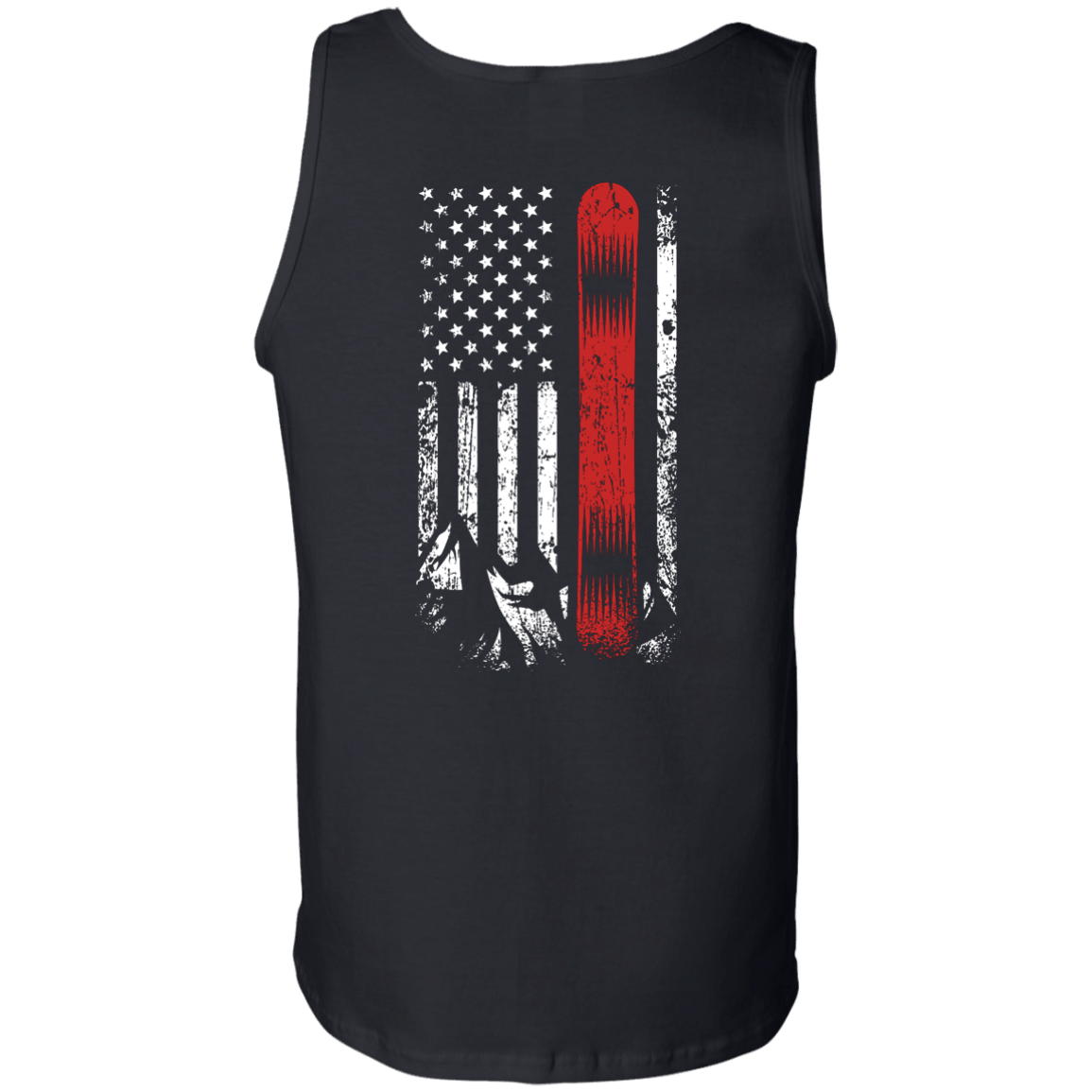 USA Snowboard Flag Tank Tops - Powderaddicts