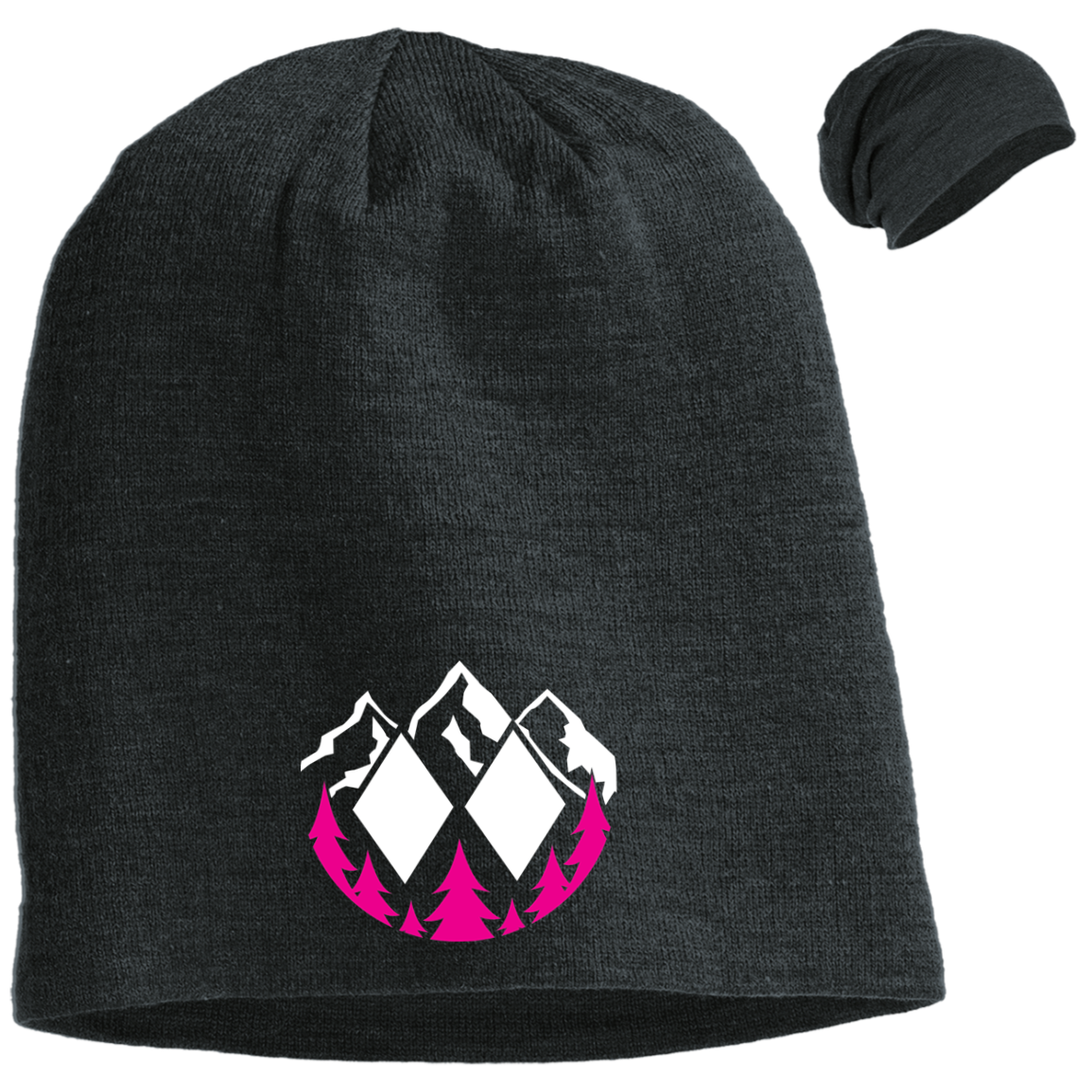 Black Diamonds Front Slouch Beanie - Powderaddicts