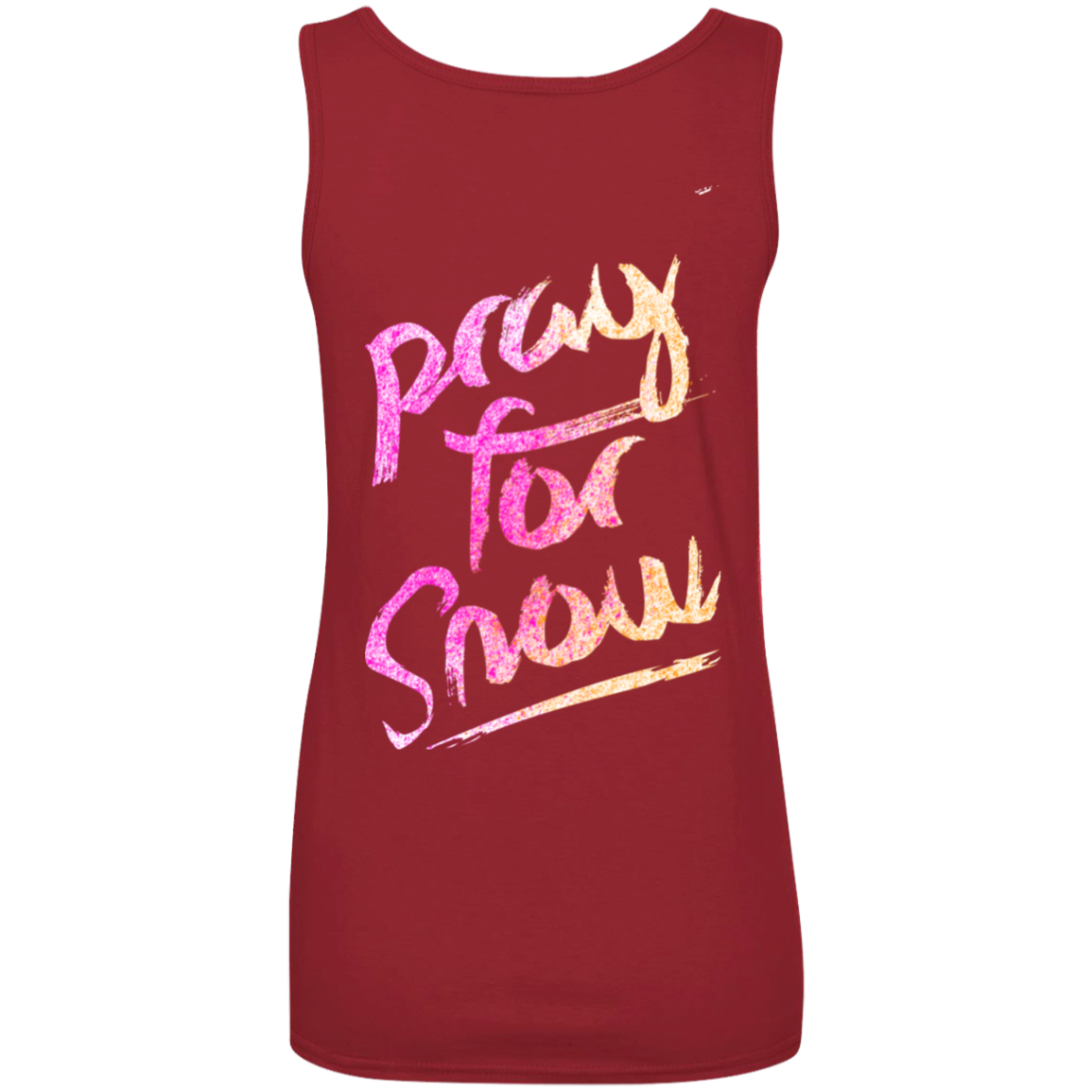 Pray For Snow 100% Ringspun Cotton Tank Top - Powderaddicts
