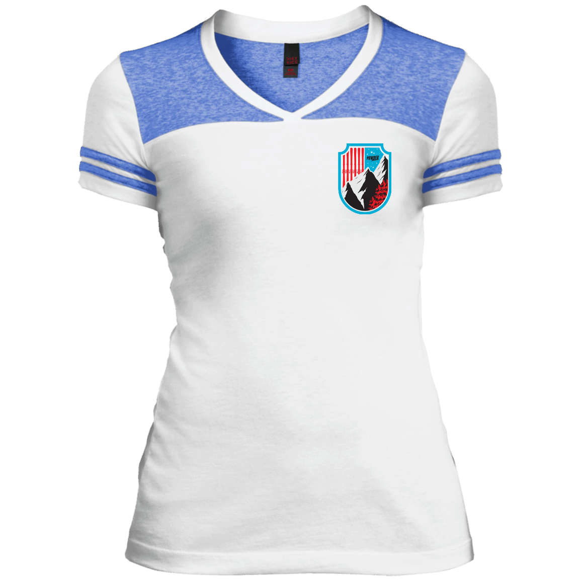 Ski Flag Ladies Tees and V-Neck - Powderaddicts