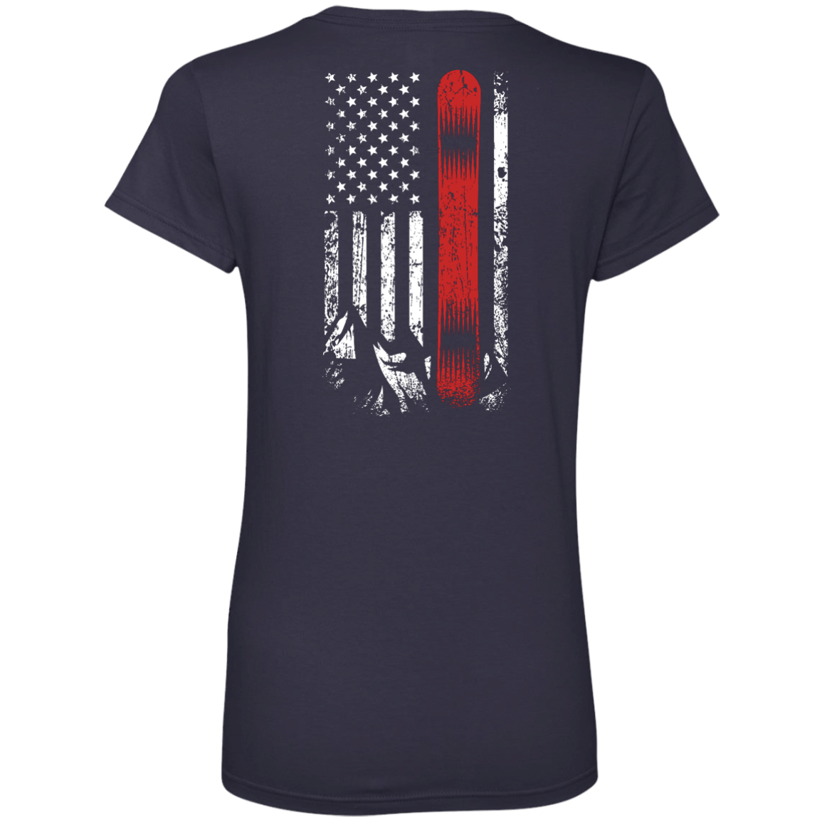 USA Snowboard Flag Ladies Tees - Powderaddicts
